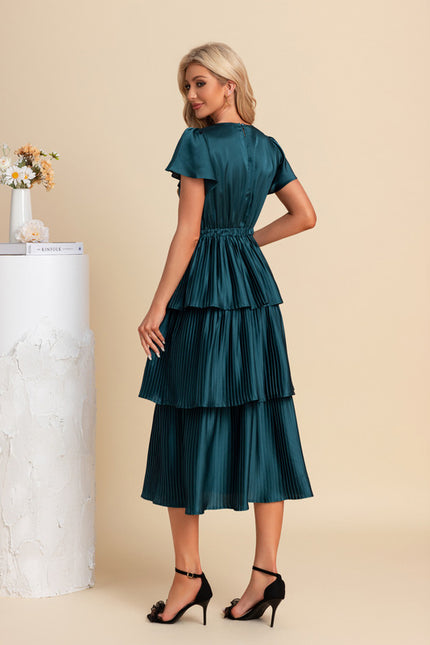 Robe Trapèze Satinée Ondulée - gallery 2