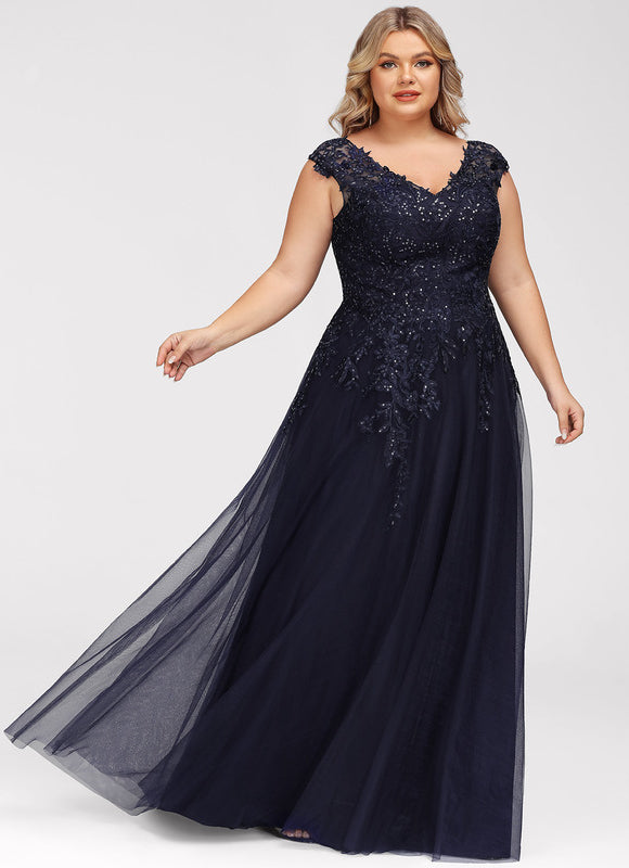 Robe Trapèze Élégance Grise Tulle - gallery 7