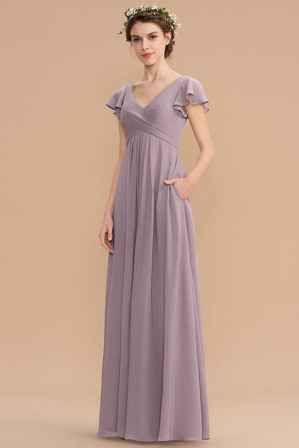 Robe Trapèze Mousseline Fendue - gallery 3