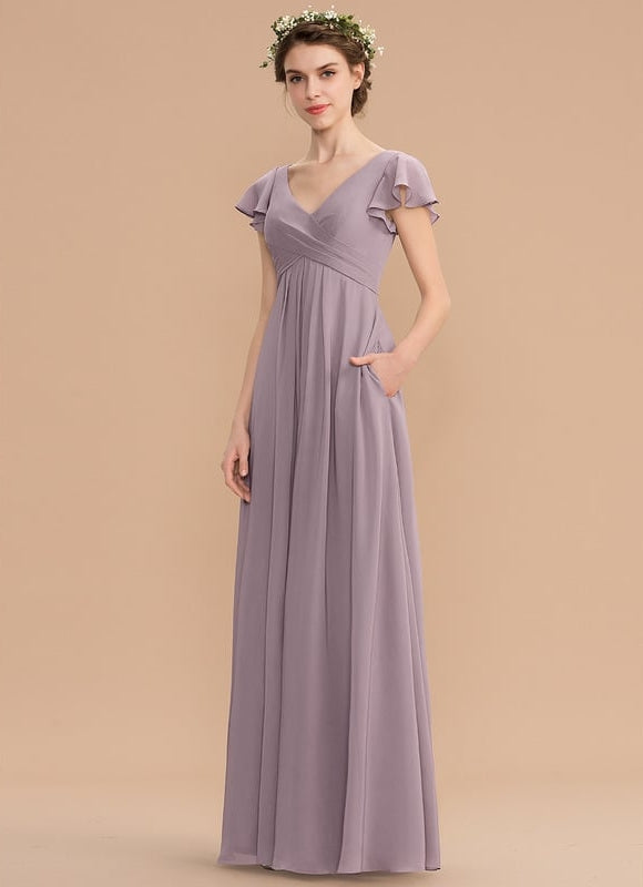 Robe Trapèze Mousseline Fendue - gallery 3