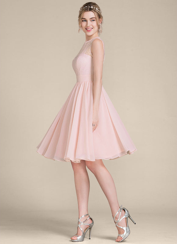 Robe Trapèze Éclat De Rose Poudrée - gallery 3