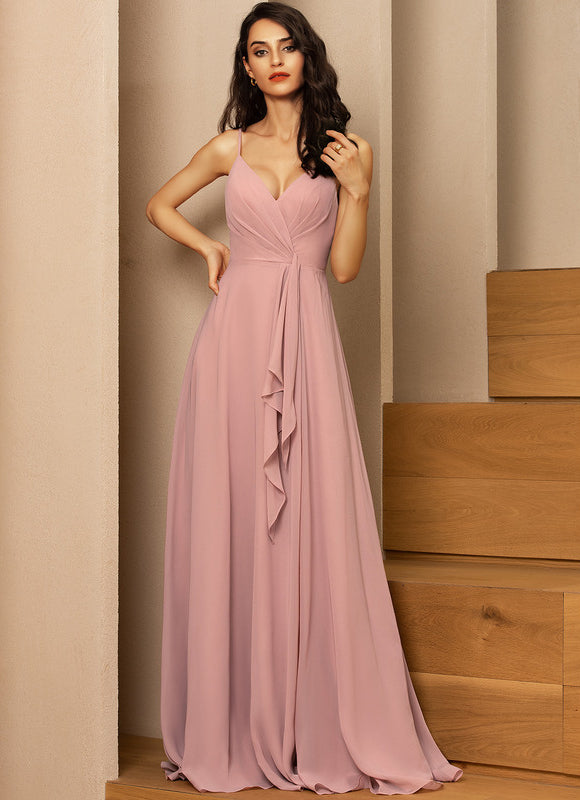 Robe Trapèze Mousseline Fendue - gallery 2