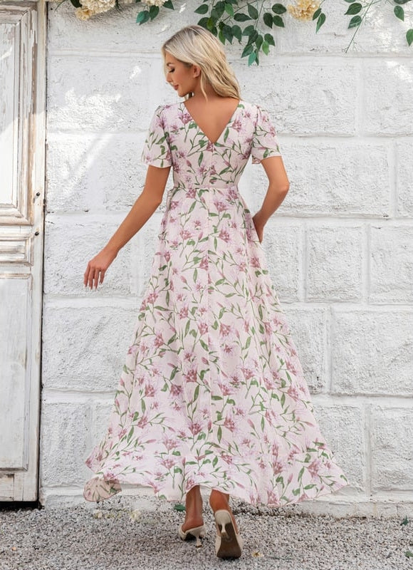 Robe Trapèze Florale Évoquée - gallery 3