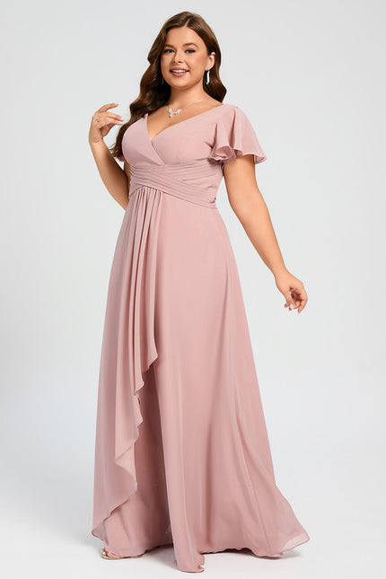 Robe Trapèze Mousseline Fendue - gallery 9