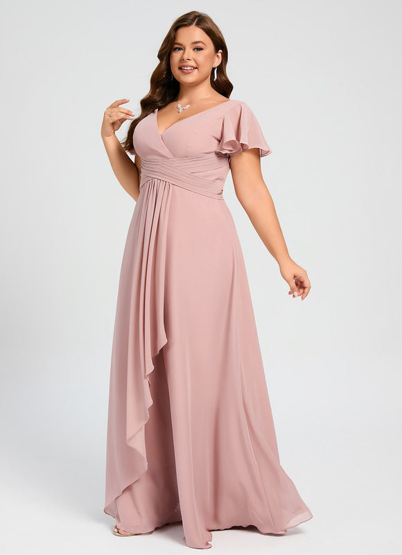 Robe Trapèze Mousseline Fendue - gallery 9