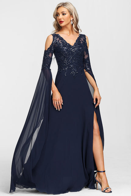Robe Trapèze Éclat De Violettes - gallery 1