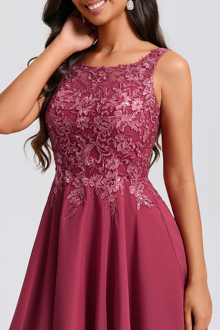 Robe Trapèze Cerise Élégante - gallery 5