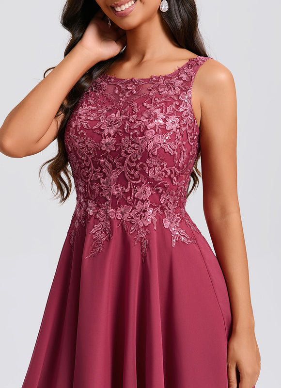 Robe Trapèze Cerise Élégante - gallery 5