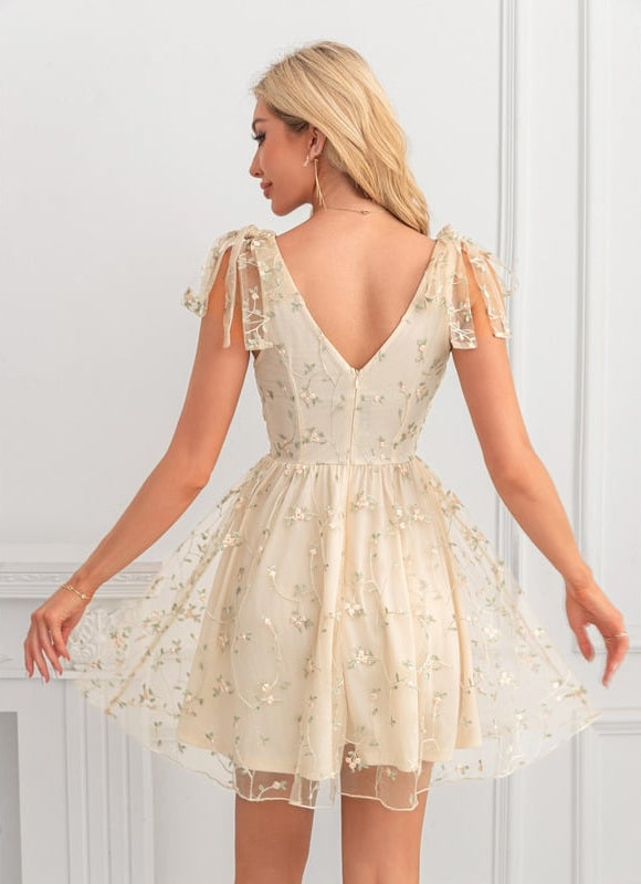 Robe Trapèze Tulle Floral - gallery 2