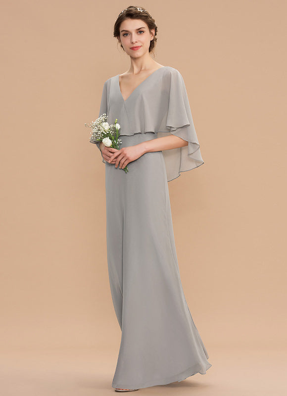 Robe Trapèze Gris Flottant - gallery 1
