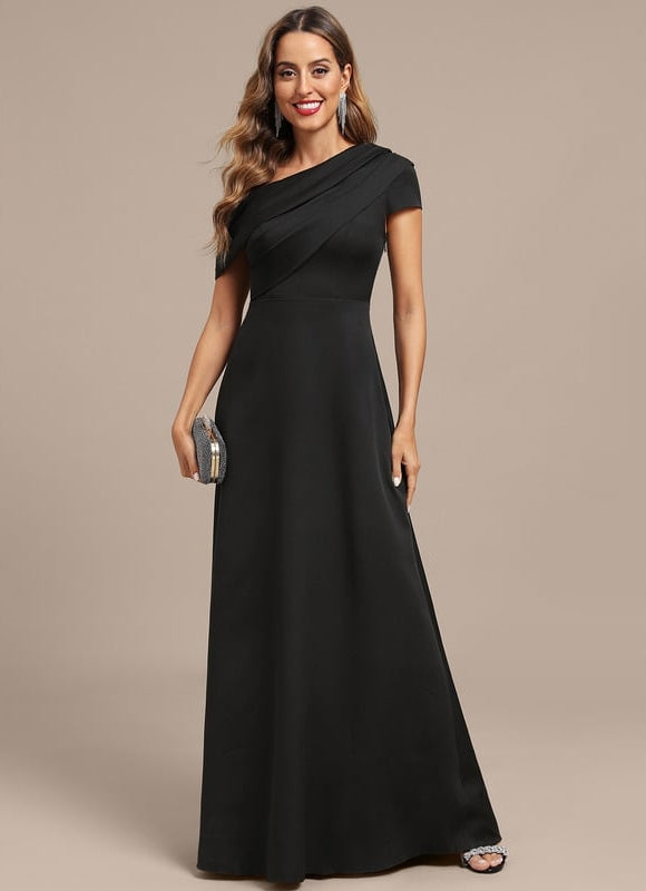 Robe Trapèze Noire Élégante - gallery 2