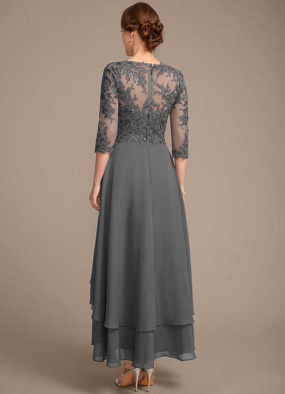 Robe Trapèze Gris Élégant - gallery 5