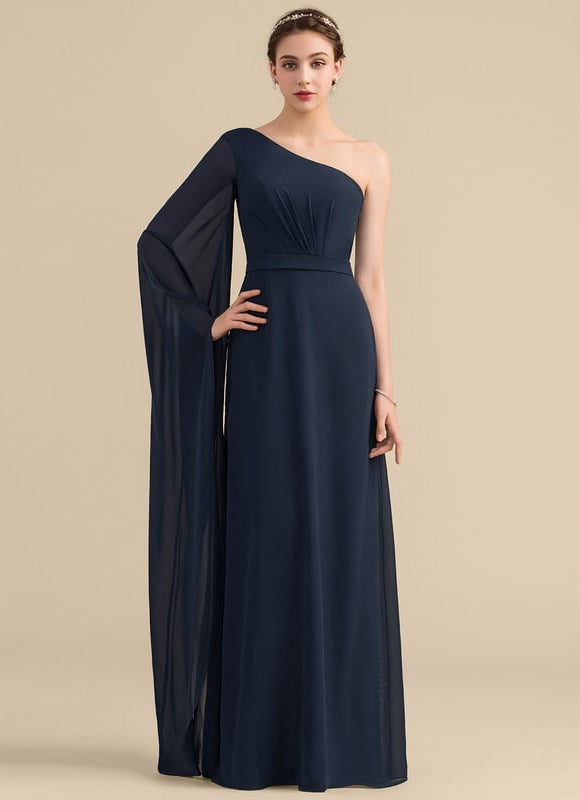 Robe Trapèze Asymétrique Beige - gallery 3