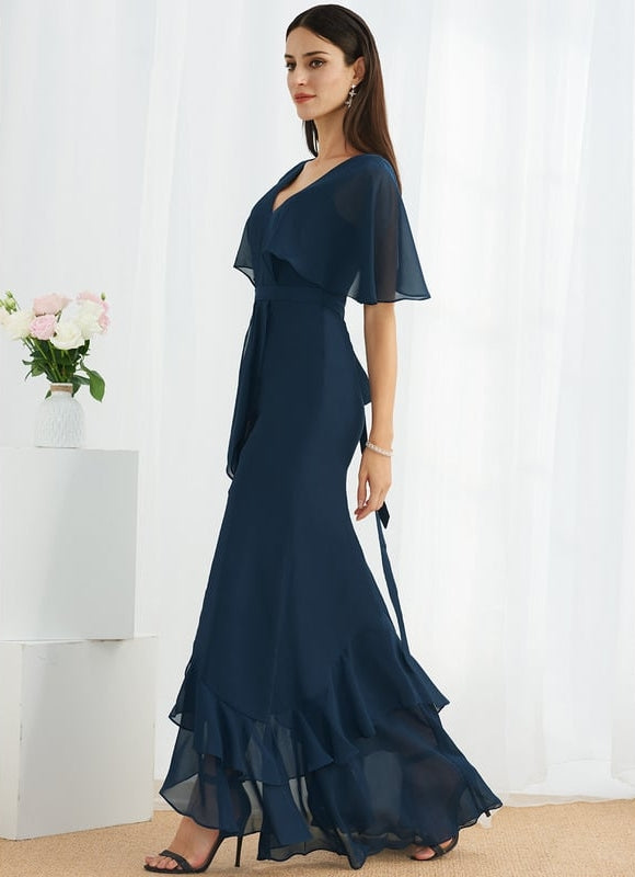 Robe Trapèze Aérienne Vert Pâle - gallery 4