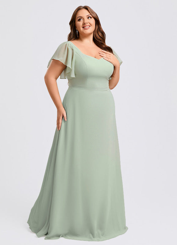 Robe Trapèze Mousseline Fendue - gallery 9