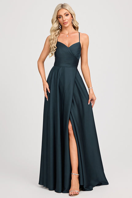 Robe Trapèze Satin Énigmatique - gallery 2