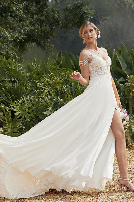 Robe Trapèze De Mariée Aérienne - gallery 1