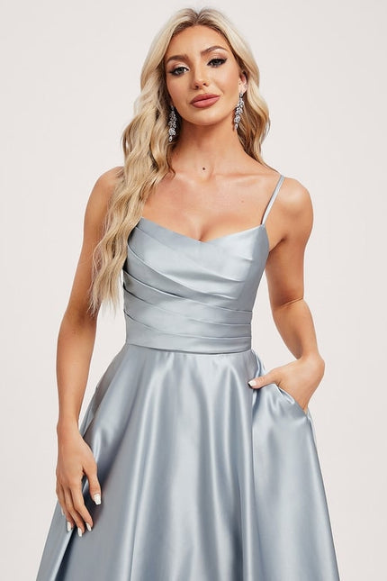 Robe Trapèze Aube Satinée - gallery 3