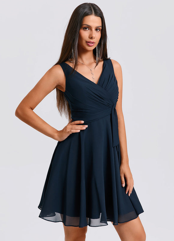 Robe Trapèze Vague Marine - gallery 2