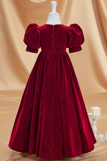 Robe Trapèze Velours Rubis - gallery 8