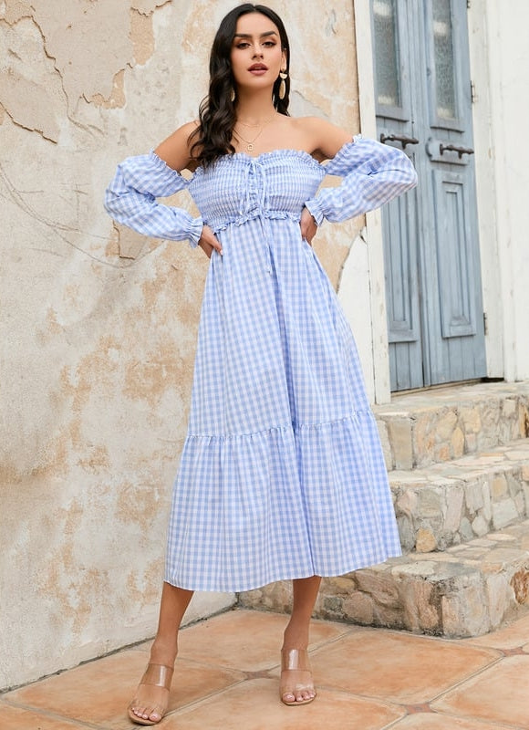 Robe Trapèze Ciel Vichy - gallery 4