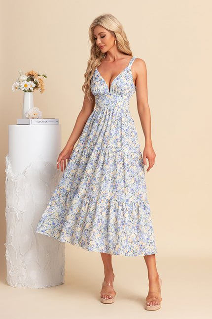 Robe Trapèze Rêve Azur Évasé