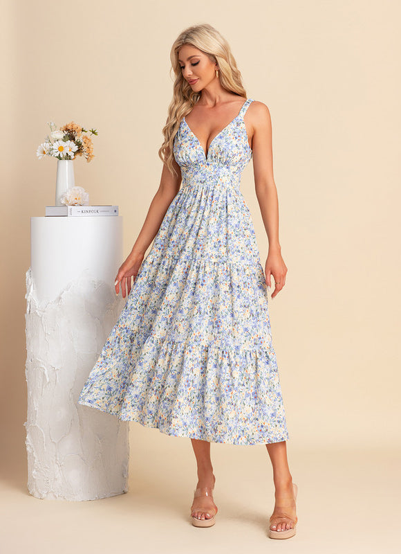 Robe Trapèze Rêve Azur Évasé