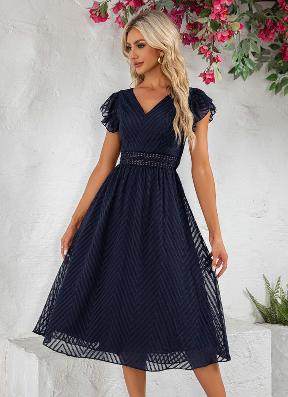 Robe Trapèze Feuille Émeraude - gallery 6