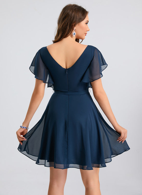 Robe Trapèze Marine Éthérée - gallery 5