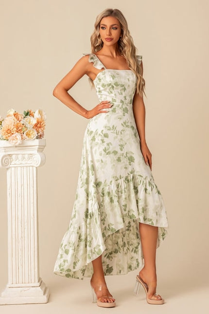 Robe Trapèze Fleurie Élevée - gallery 1