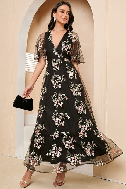 Robe Trapèze Lune Florale