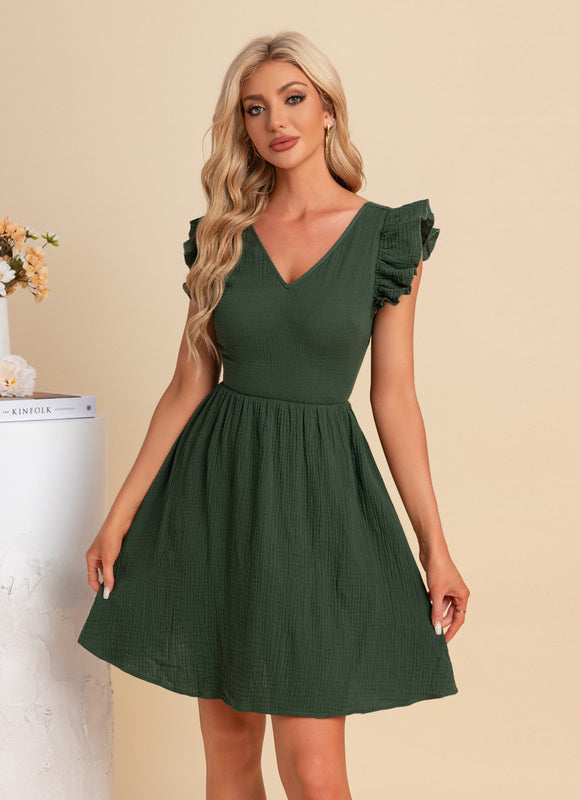 Robe Trapèze Verte Chic - gallery 6