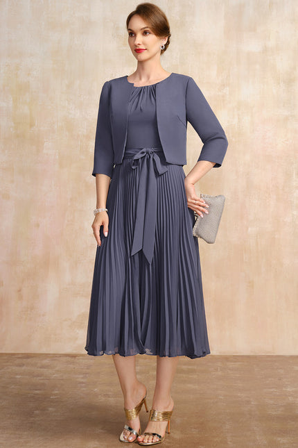 Robe Trapèze Chic Plissé Élégant - gallery 1