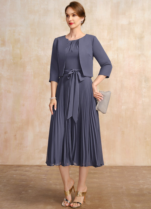 Robe Trapèze Chic Plissé Élégant - gallery 1