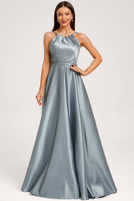 Robe Trapèze Satin Fluide - gallery 2