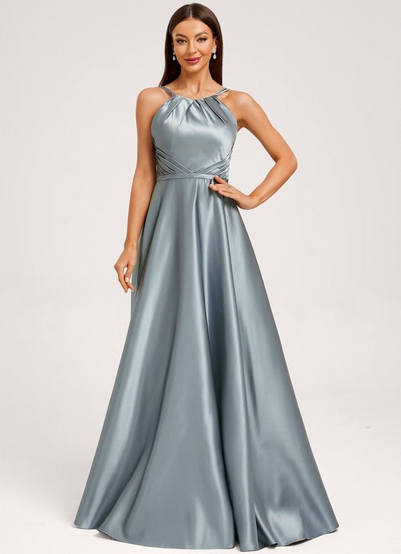 Robe Trapèze Satin Fluide - gallery 2
