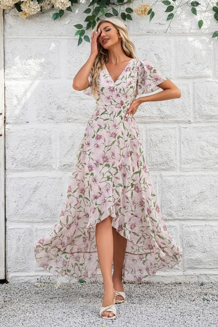 Robe Trapèze Florale Évoquée