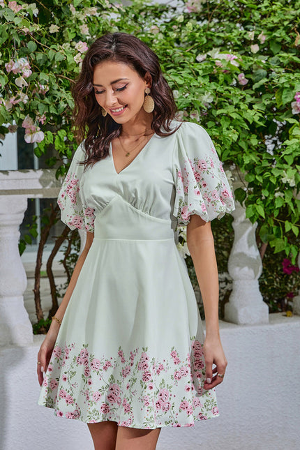 Robe Trapèze Rêve Floral Éthéré - gallery 2
