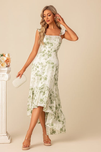 Robe Trapèze Fleurie Élevée - gallery 4