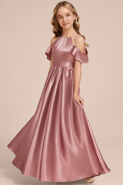 Robe Trapèze Satin Bordeaux - gallery 4