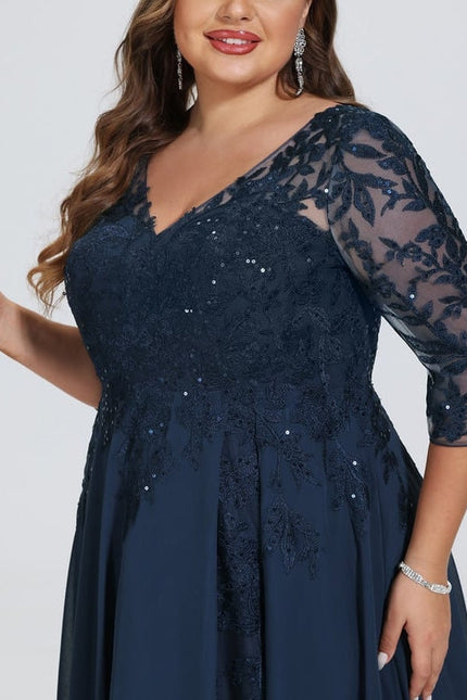 Robe Trapèze Marine Éclatante - gallery 9