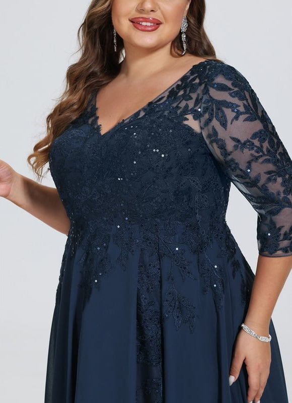 Robe Trapèze Marine Éclatante - gallery 9