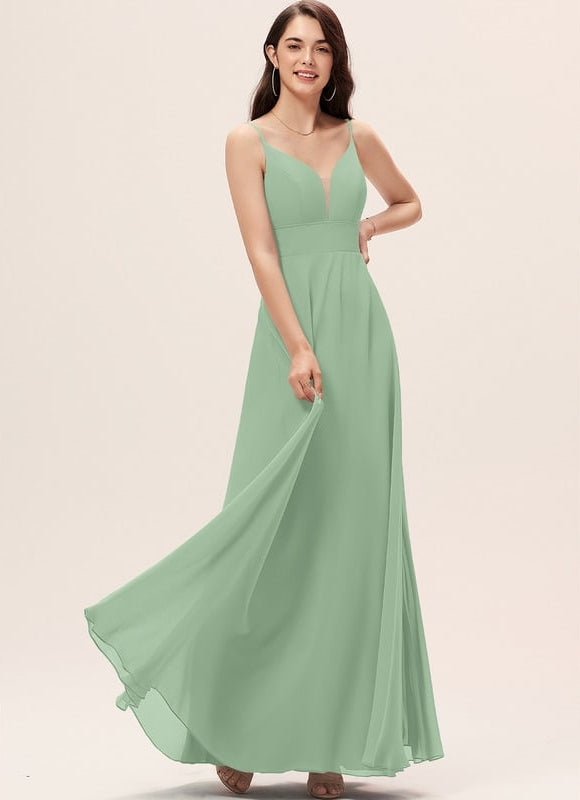 Robe Trapèze Longue Beige Élégante