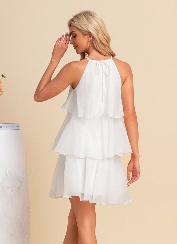 Robe Trapèze Halter Fluidité - gallery 2