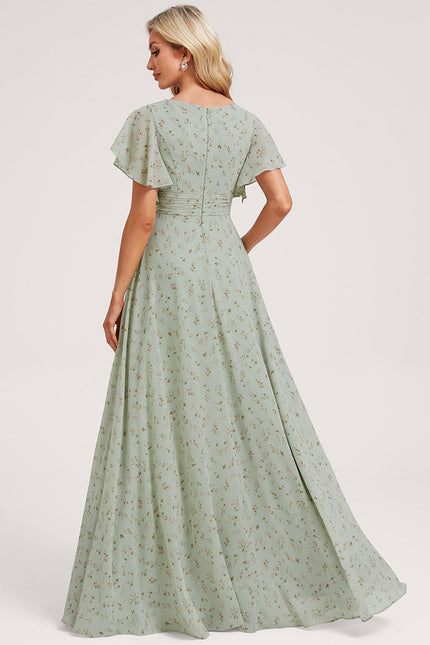 Robe Trapèze Mousseline Fendue - gallery 5