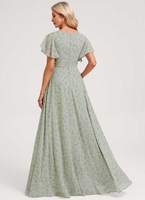 Robe Trapèze Mousseline Fendue - gallery 5