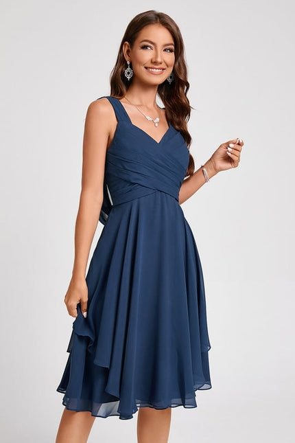 Robe Trapèze Drapé Élégant Chic - gallery 6