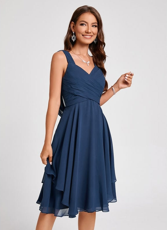 Robe Trapèze Drapé Élégant Chic - gallery 6