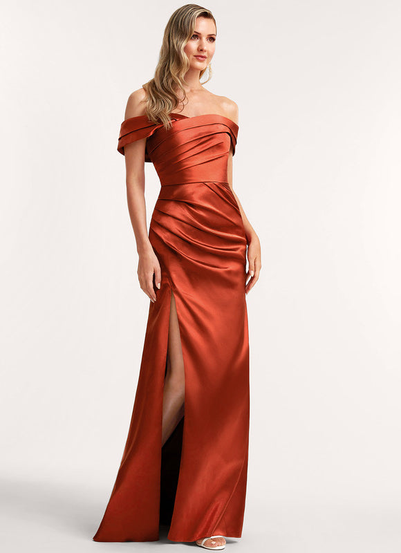 Robe Trapeze Epaule Dénudée - gallery 1