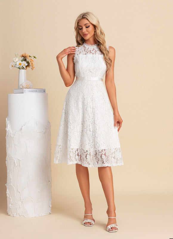 Robe Trapèze Dentelle Midi
